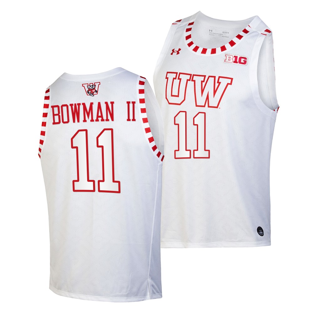 Lorne Bowman II #11 Wisconsin Badgers 2021-22 By The Players Alternate White Jersey