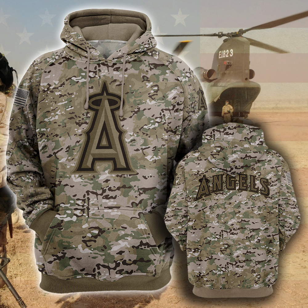 Los Angeles Angels- All Over Prints 3D Hoodie – Camo Style