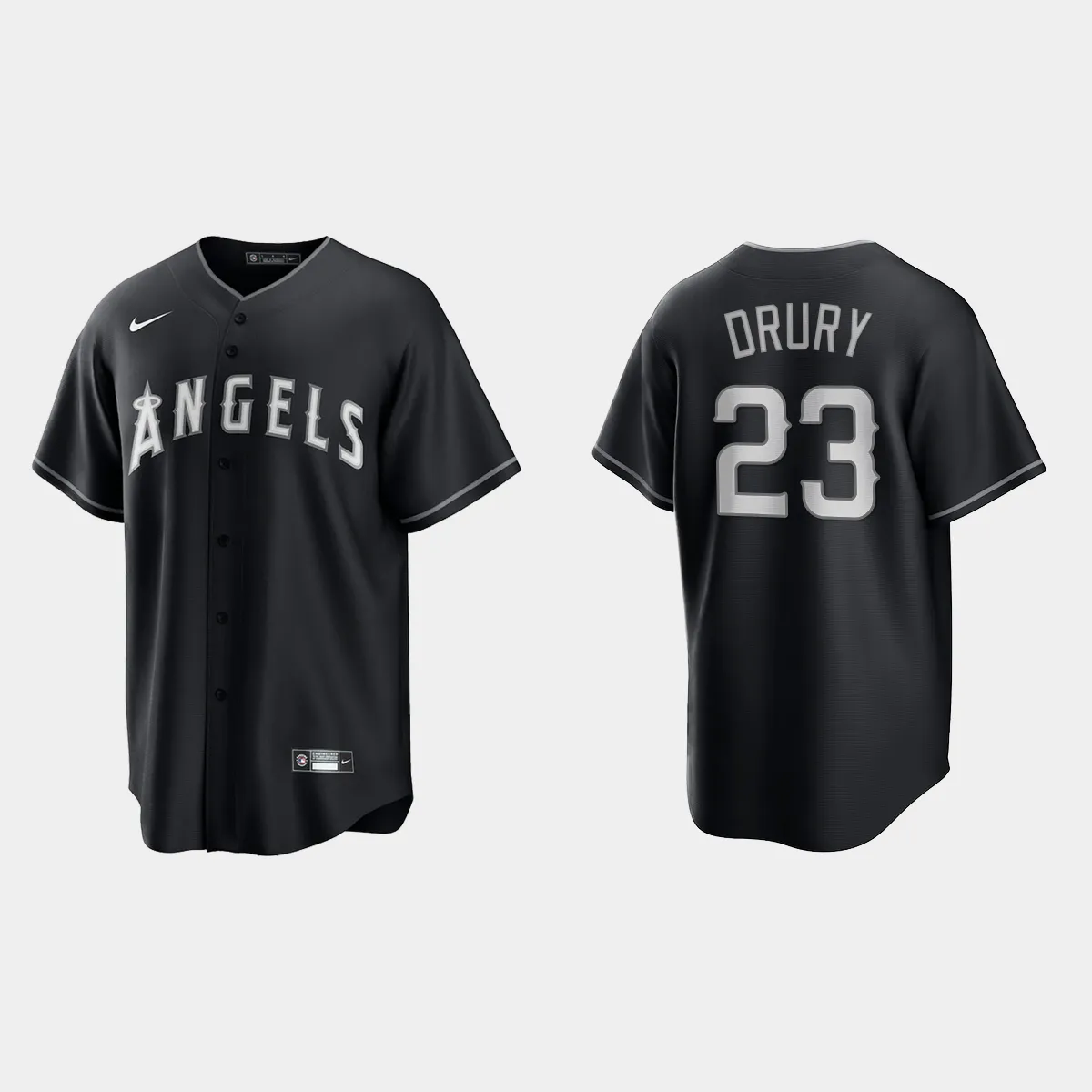 Los Angeles Angels Brandon Drury Jersey – Black White