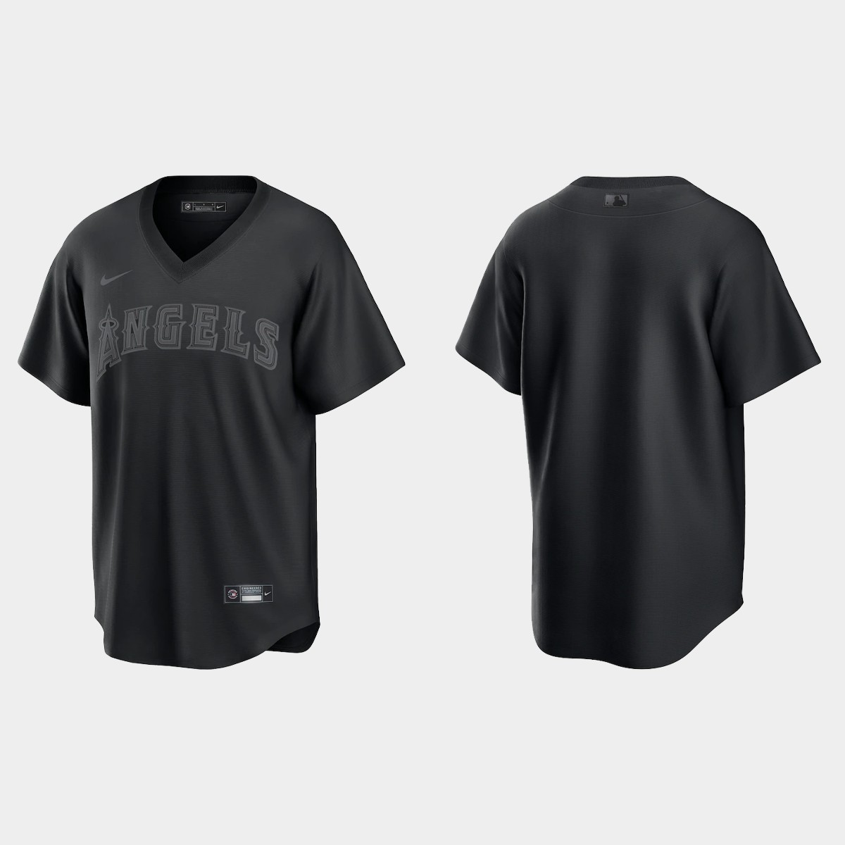 Los Angeles Angels Pitch Black Fashion Jersey – Black