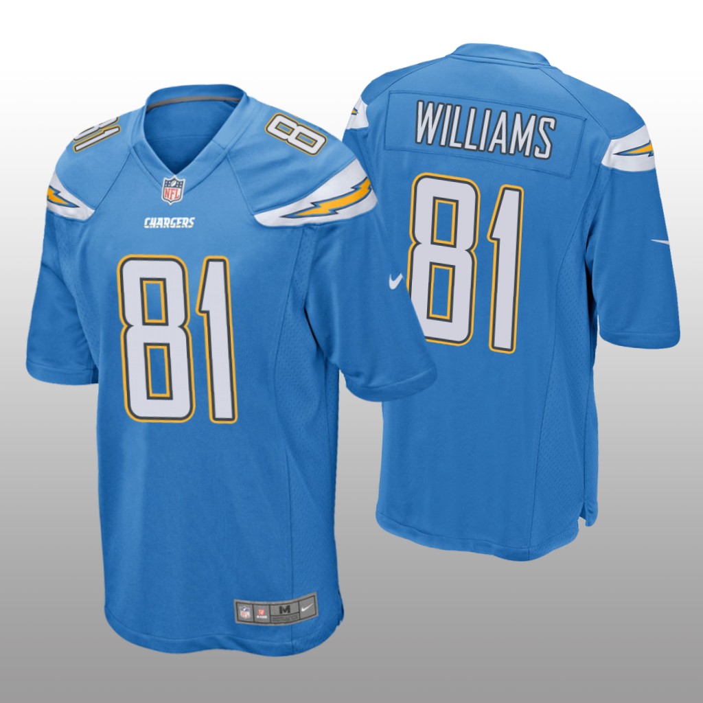Los Angeles Chargers #81 Powder Blue Men's Mike Williams Game Jersey
