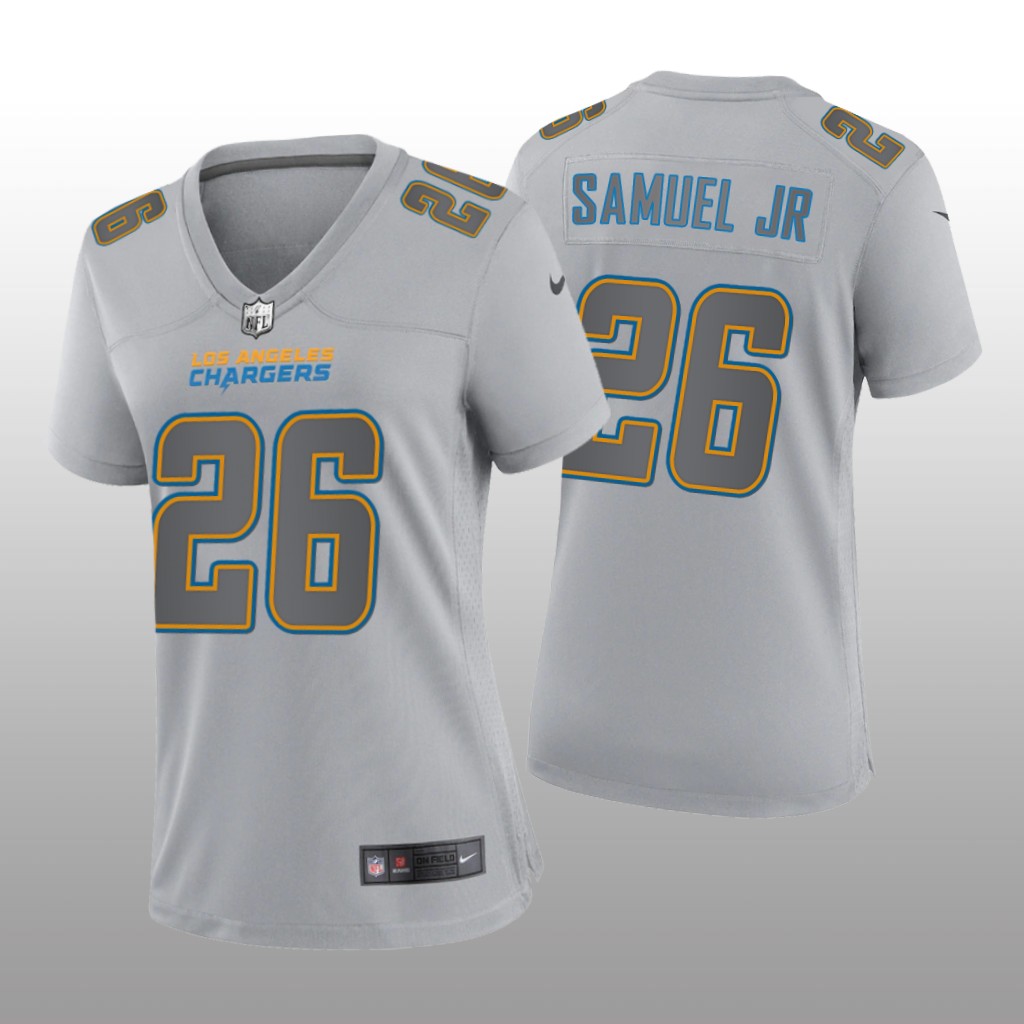 Los Angeles Chargers Asante Samuel Jr. Gray Jersey Atmosphere Fashion Game - Women's