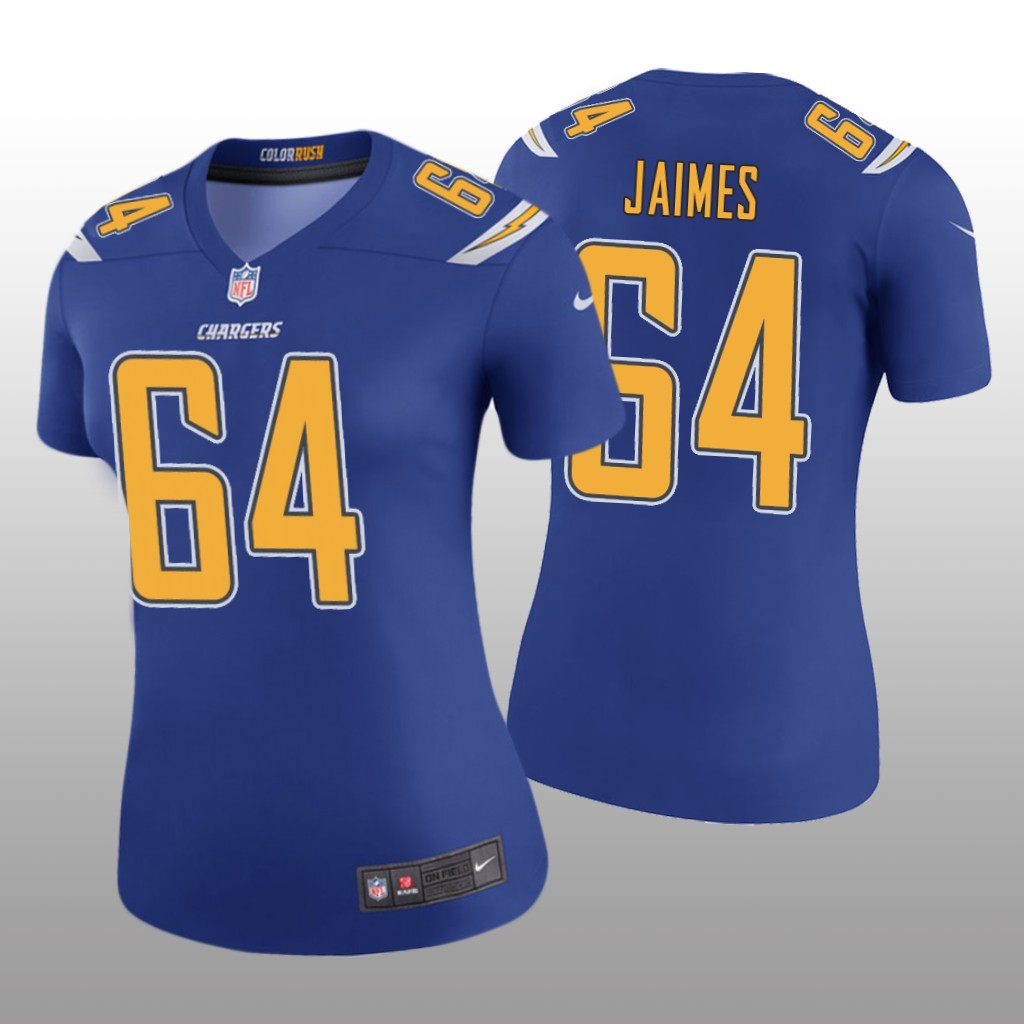 Los Angeles Chargers Brenden Jaimes Royal Jersey Color Rush Legend - Women's