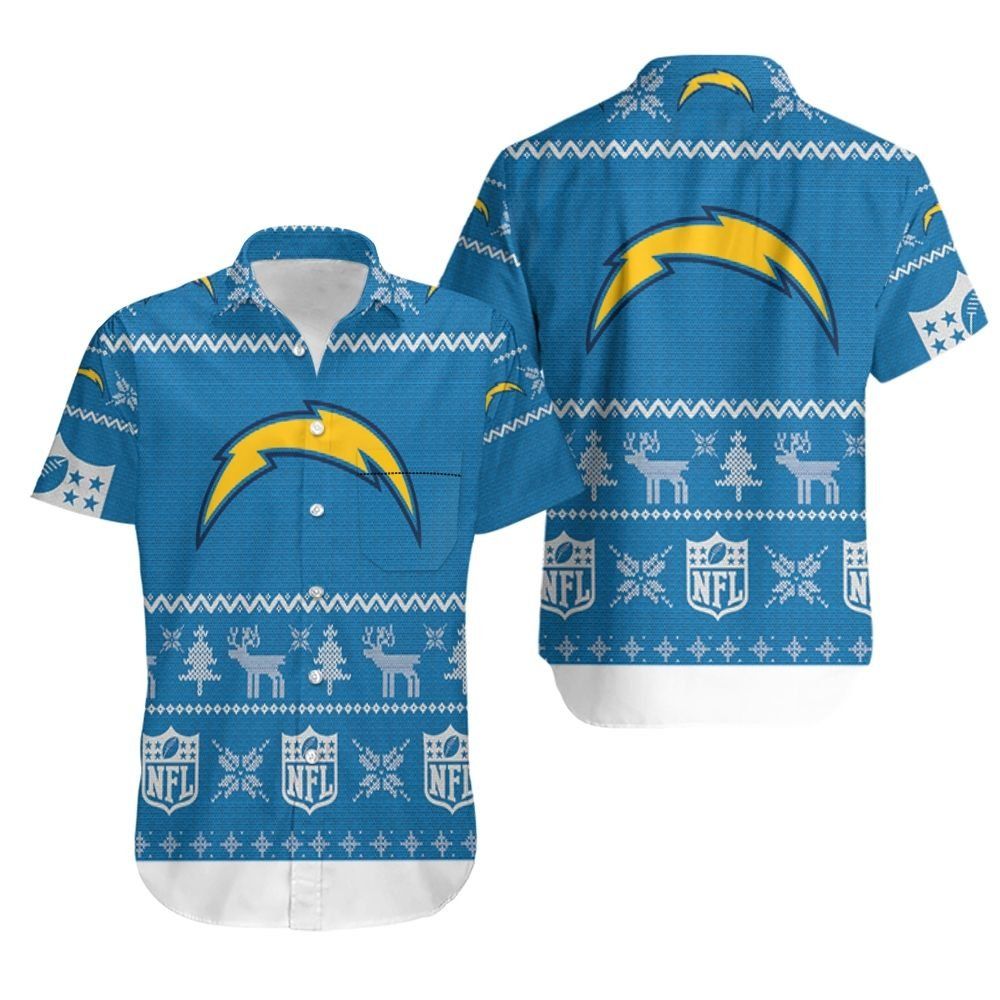 Los Angeles Chargers Christmas 3D Hawaiian Shirt
