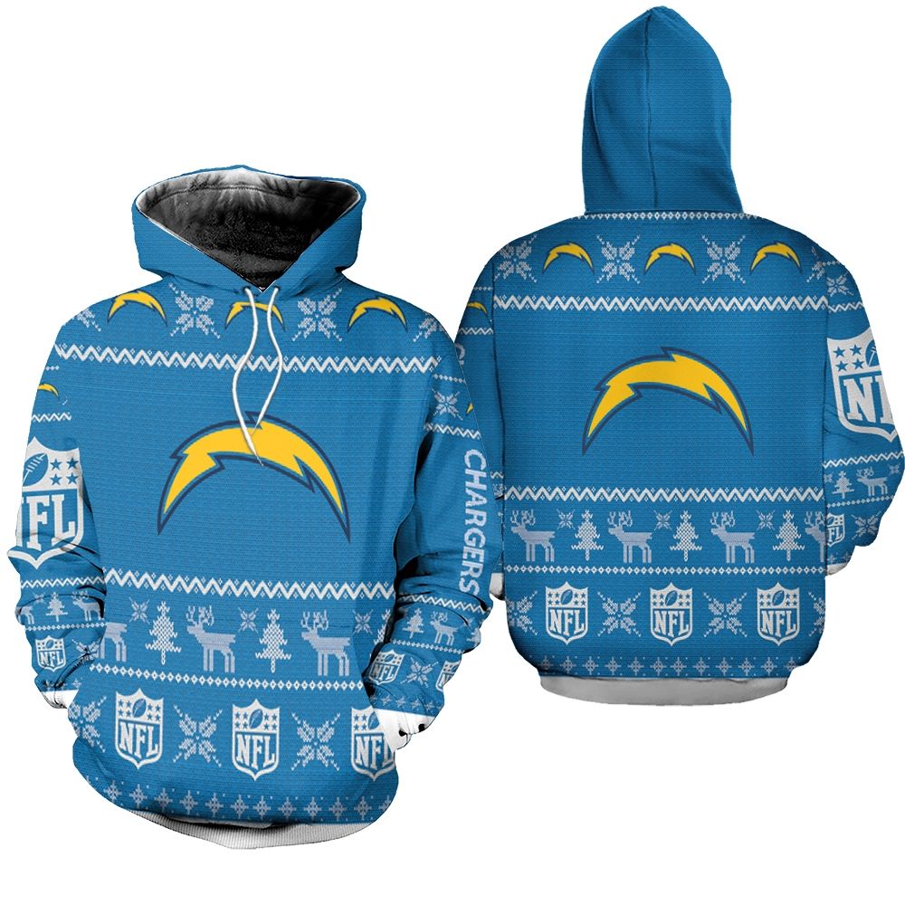 Los Angeles Chargers Christmas 3D Hoodie