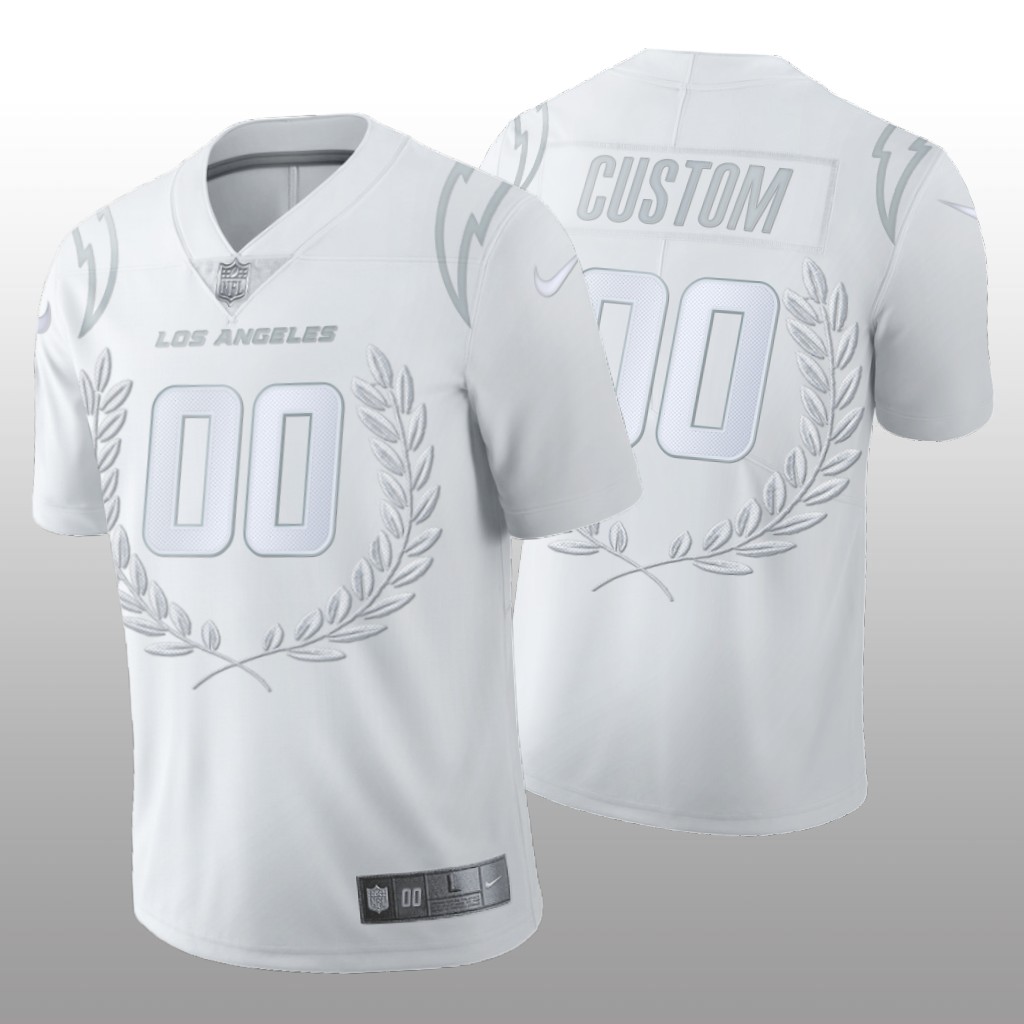 Los Angeles Chargers Custom White Jersey 2020 Platinum Limited