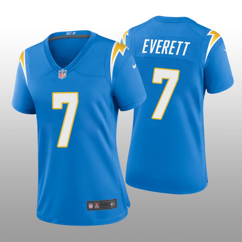 Los Angeles Chargers Gerald Everett Powder Blue Jersey Game - Women's