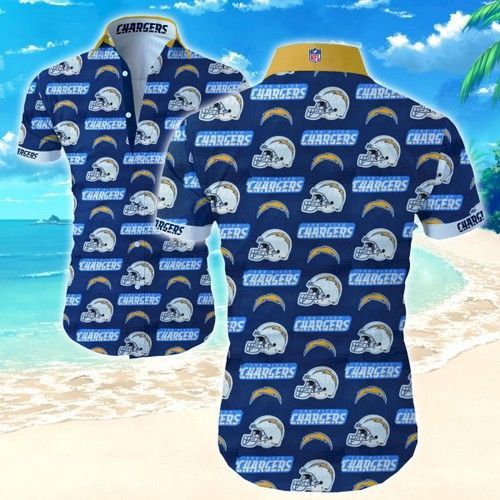 Los Angeles Chargers Hawaiian Button-Up Shirt