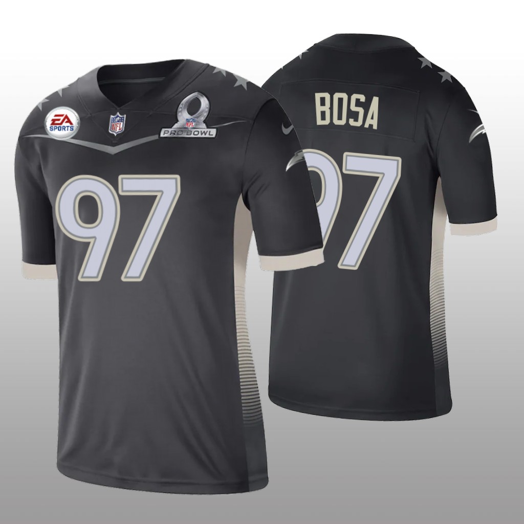 Los Angeles Chargers Joey Bosa Anthracite Jersey 2021 AFC Pro Bowl Game - Men's