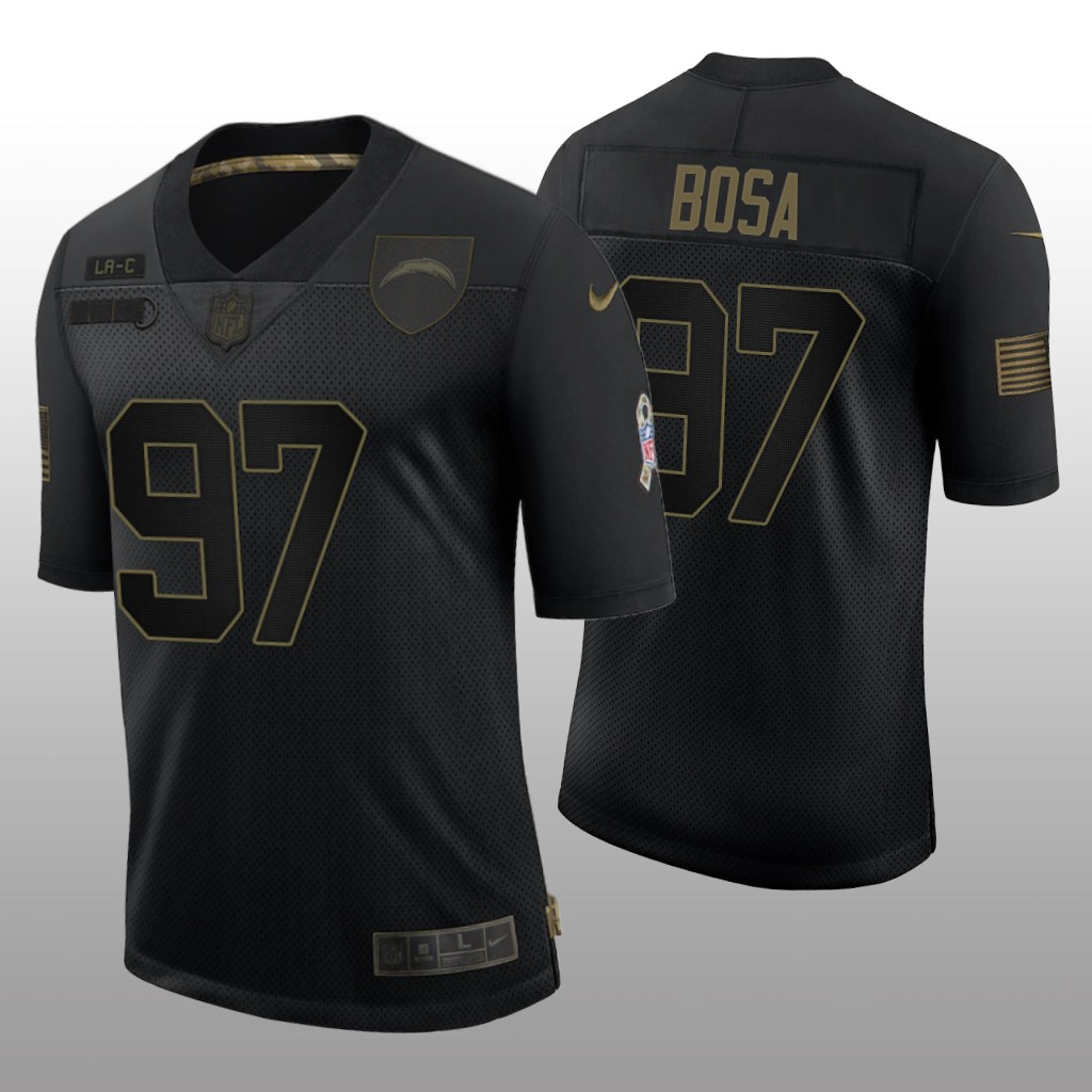 Los Angeles Chargers Joey Bosa Black Limited Jersey 2020 Salute to Service - Men's
