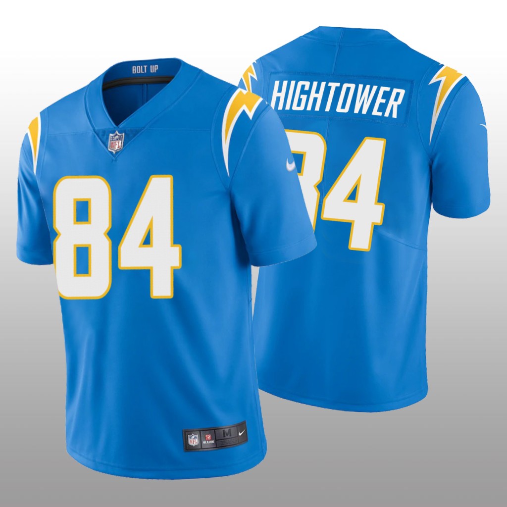 Los Angeles Chargers John Hightower Powder Blue Jersey Vapor Limited - Men's