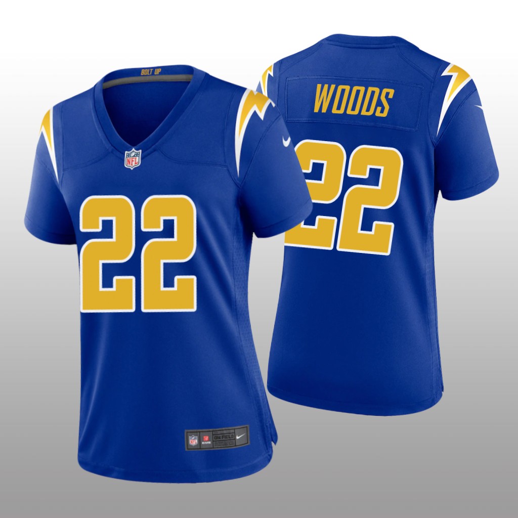 Los Angeles Chargers JT Woods Royal Jersey Alternate Game - Women's