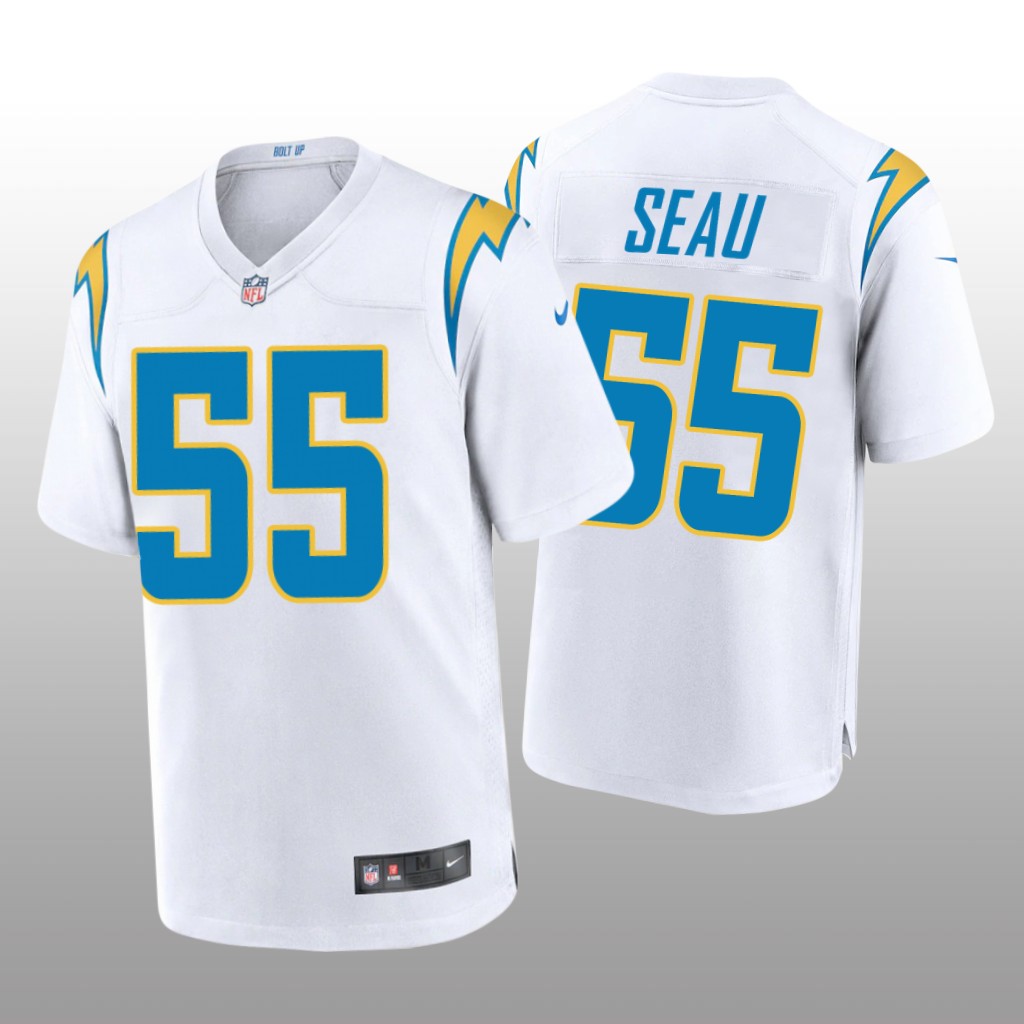 Los Angeles Chargers Junior Seau White Jersey Game - Men's