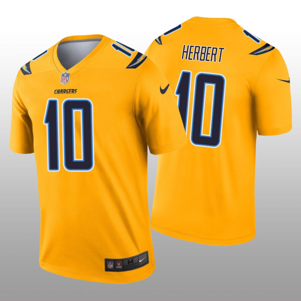 Los Angeles Chargers Justin Herbert Gold Jersey Inverted Legend - Men's