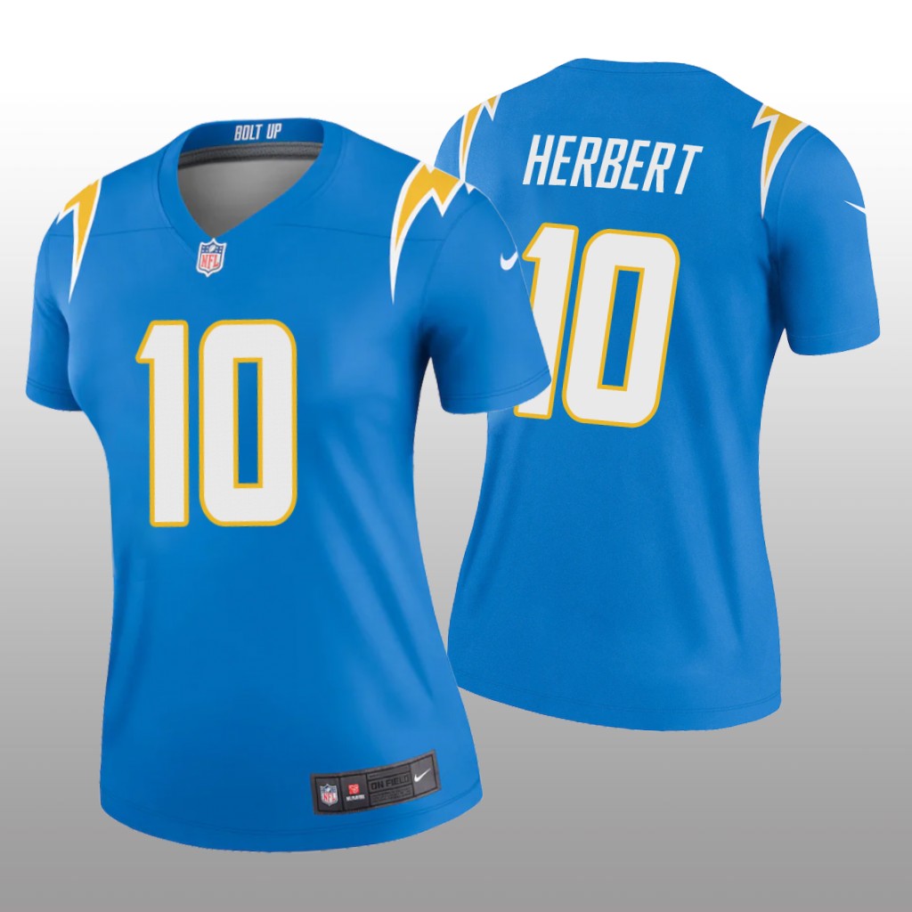Los Angeles Chargers Justin Herbert Powder Blue Jersey Legend - Women's