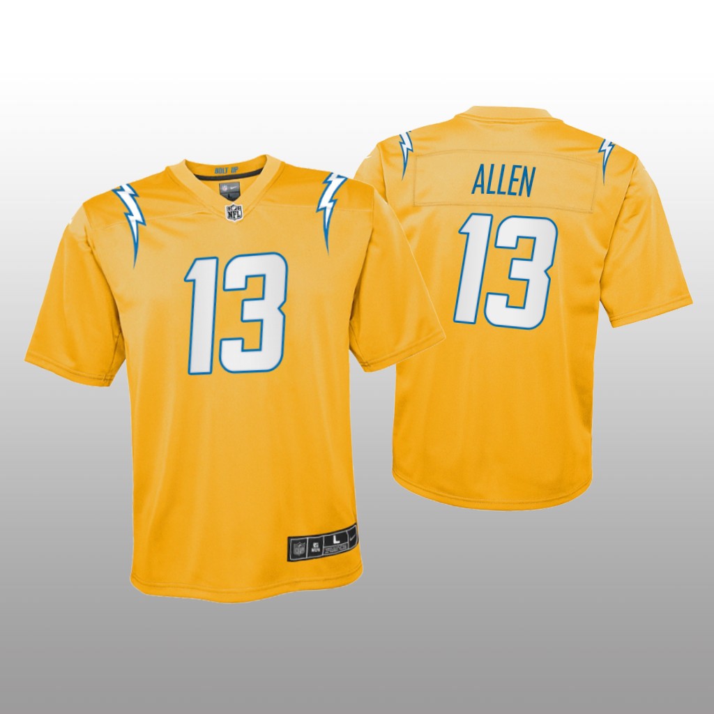 Los Angeles Chargers Keenan Allen Gold Jersey Inverted Game - Youth