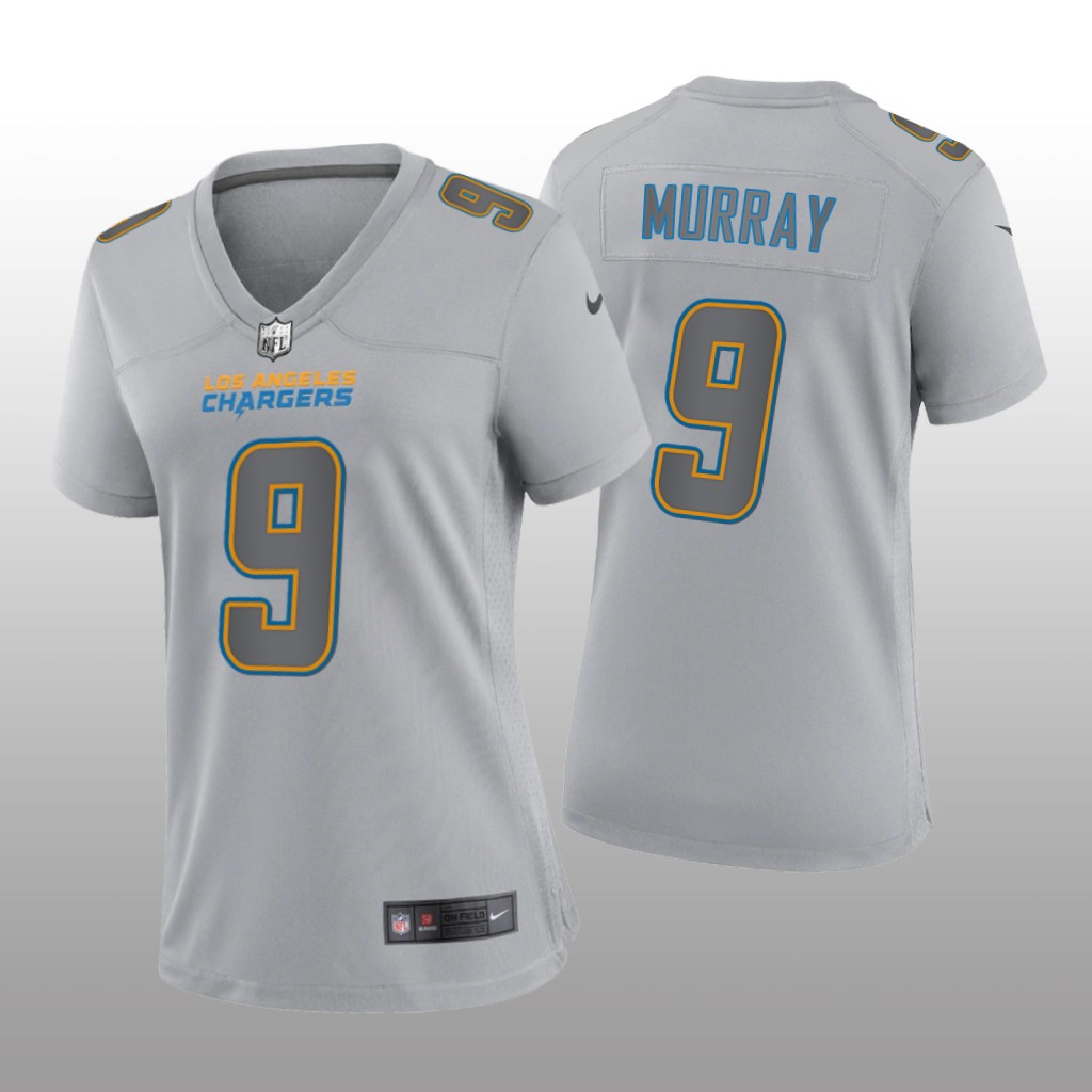 Los Angeles Chargers Kenneth Murray Gray Jersey Atmosphere Fashion Game - Women's