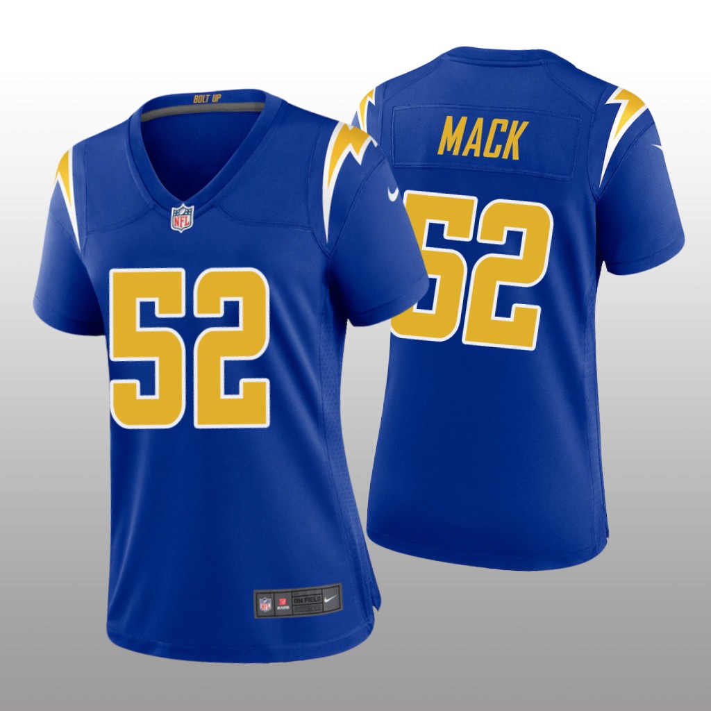 Los Angeles Chargers Khalil Mack Royal Jersey Alternate Game - Women's