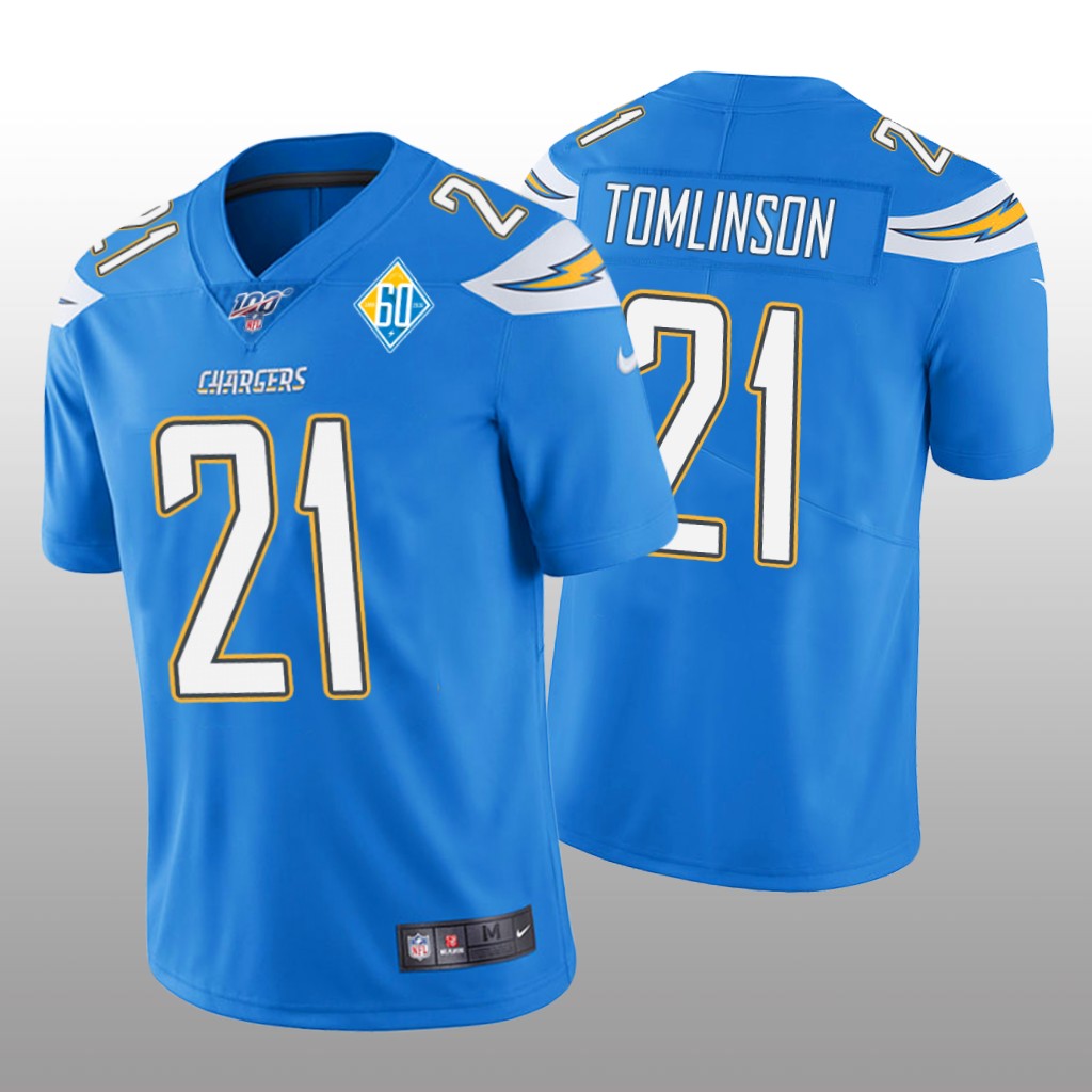 Los Angeles Chargers LaDainian Tomlinson Light Blue Vapor Limited Jersey 60th Season - Men's