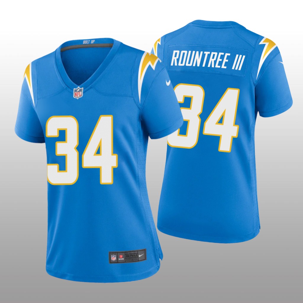 Los Angeles Chargers Larry Rountree III Powder Blue Jersey Game - Women's