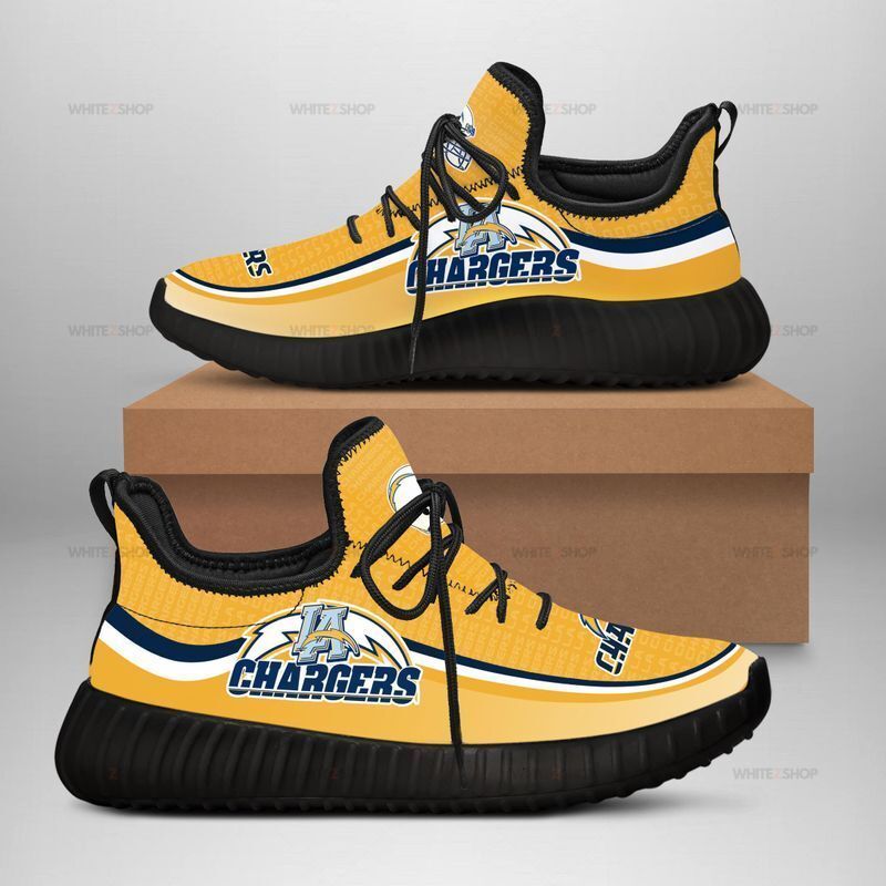 Los Angeles Chargers Limited Edition Men’S And Women’S Black Sole And Shoelaces Yellow Reze Shoes
