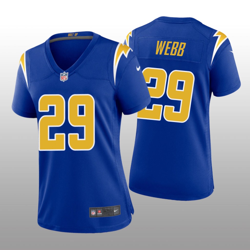 Los Angeles Chargers Mark Webb Royal Jersey Alternate Game - Women's