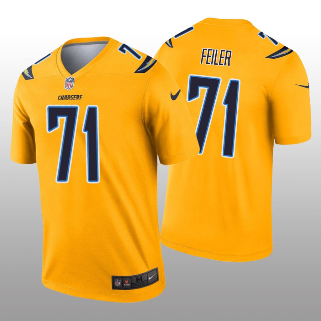 Los Angeles Chargers Matt Feiler Gold Jersey Inverted Legend - Men's
