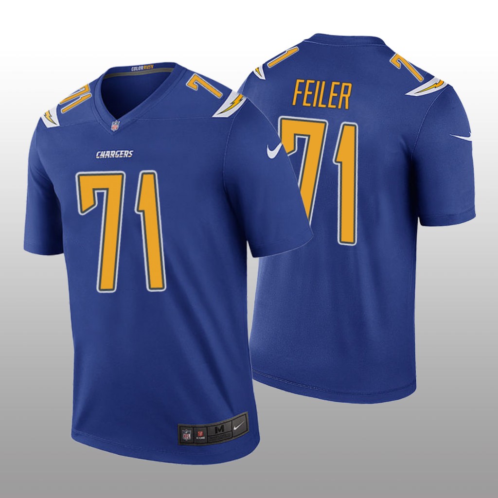 Los Angeles Chargers Matt Feiler Royal Jersey Color Rush Legend - Men's