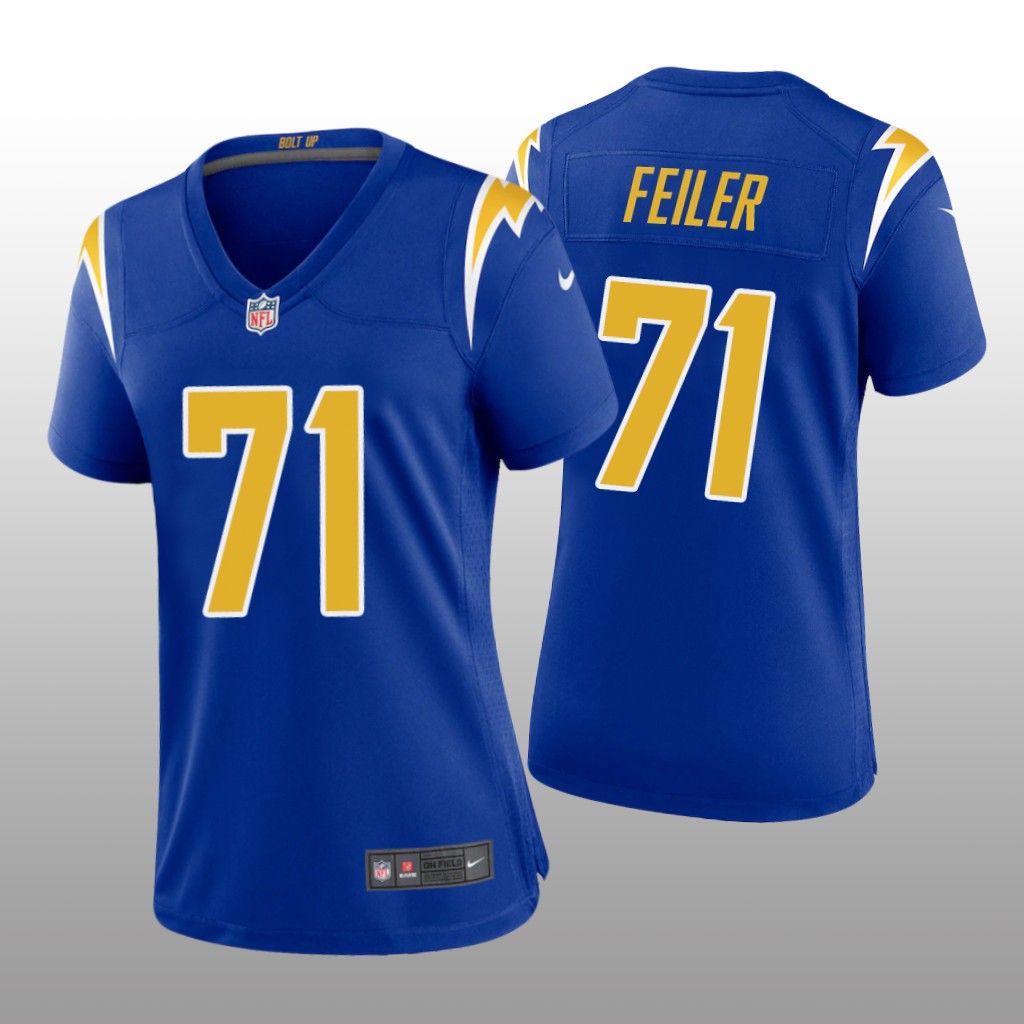 Los Angeles Chargers Matt Feiler Royal Jersey Game - Women's