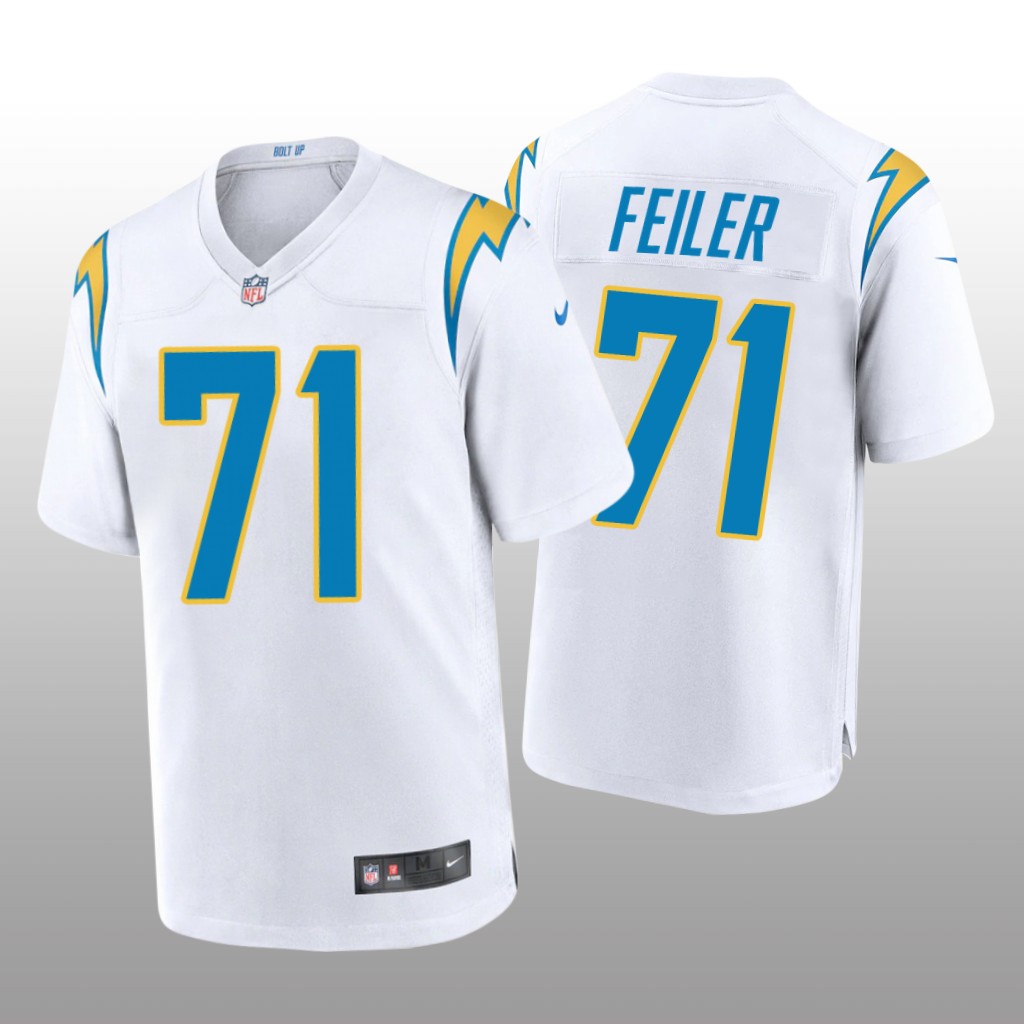 Los Angeles Chargers Matt Feiler White Jersey Game - Men's