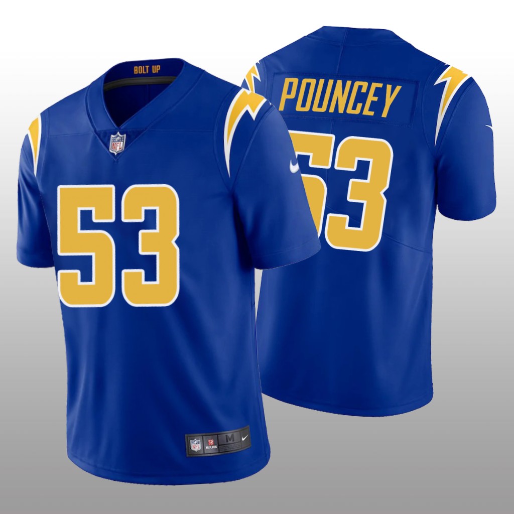 Los Angeles Chargers Mike Pouncey Royal Jersey 2020 Vapor Limited - Men's
