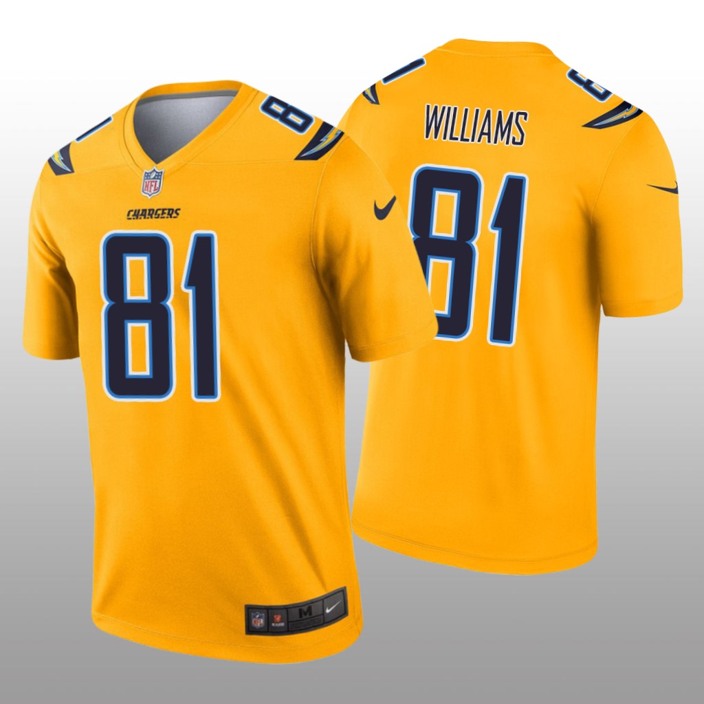 Los Angeles Chargers Mike Williams Gold Jersey Inverted Legend - Men's