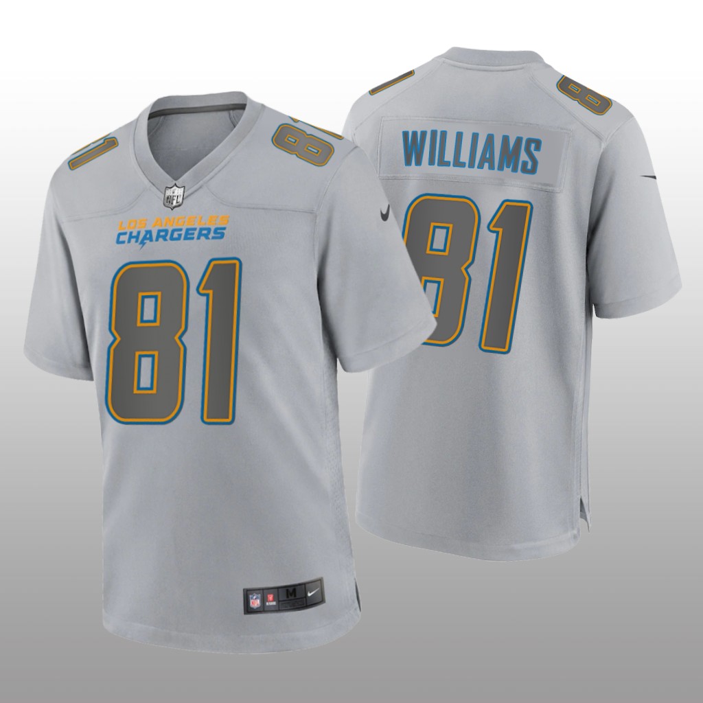 Los Angeles Chargers Mike Williams Gray Jersey Atmosphere Fashion Game - Men's