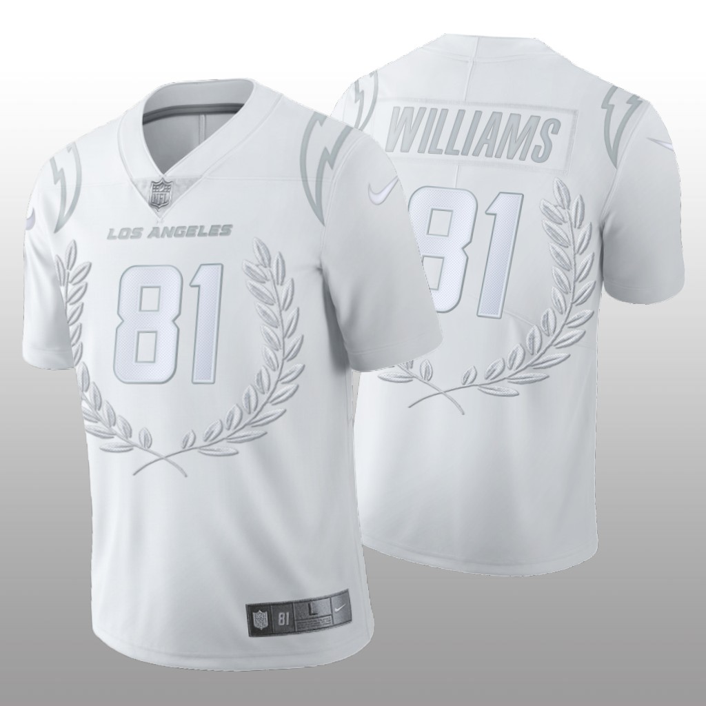 Los Angeles Chargers Mike Williams White Jersey 2020 Platinum Limited
