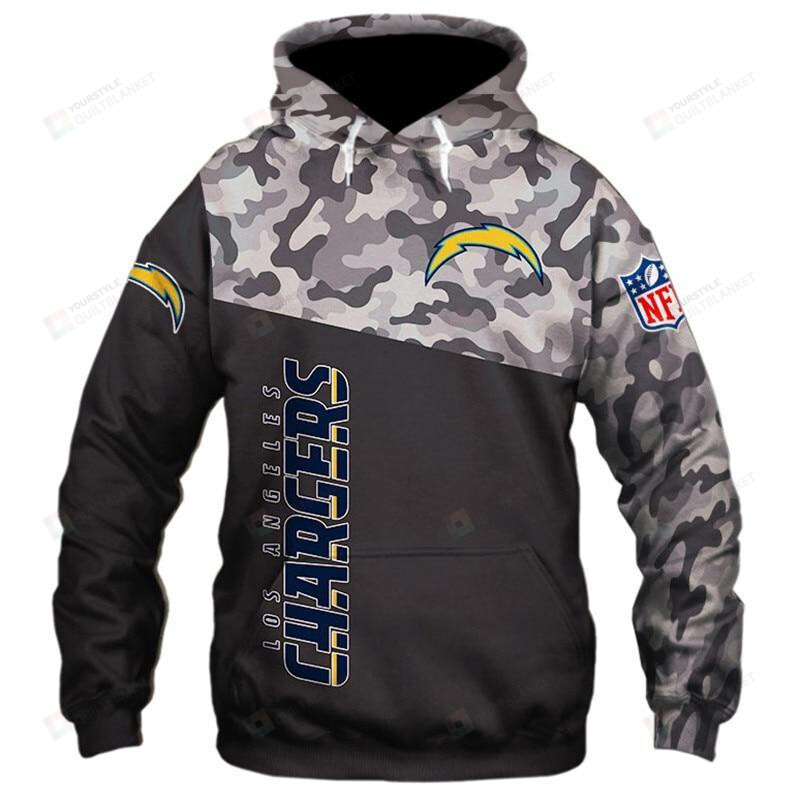 Los Angeles Chargers Military 3d All Over Print Hoodie Hoodie
