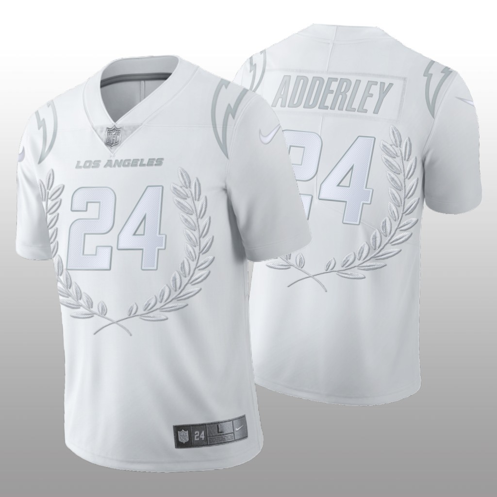 Los Angeles Chargers Nasir Adderley White Jersey 2020 Platinum Limited