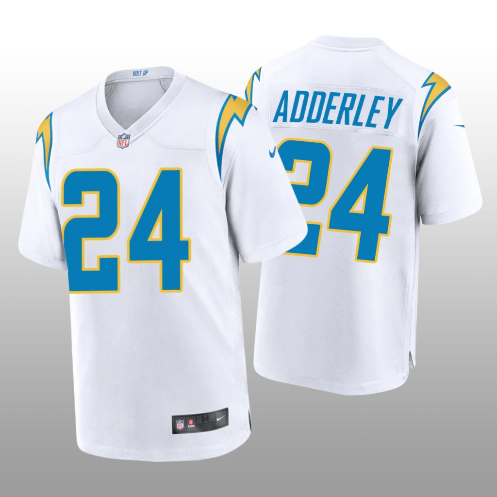 Los Angeles Chargers Nasir Adderley White Jersey Game - Men's