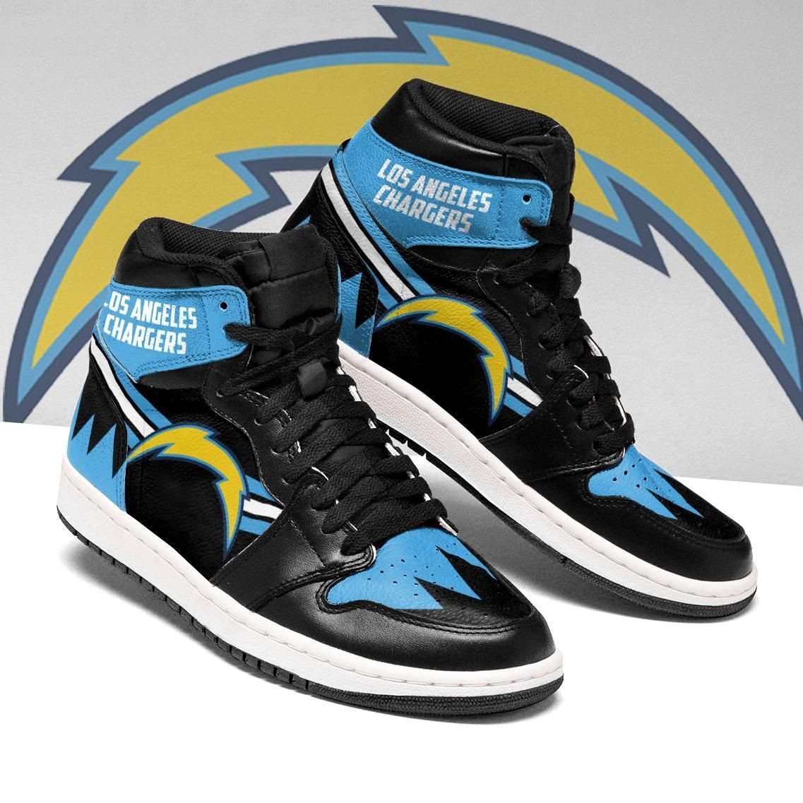 Los Angeles Chargers Nfl Football Team Air Sneakers Sneakers Sport Sneakers High Top Air Jordan Sneaker, Air Jordan Hightop