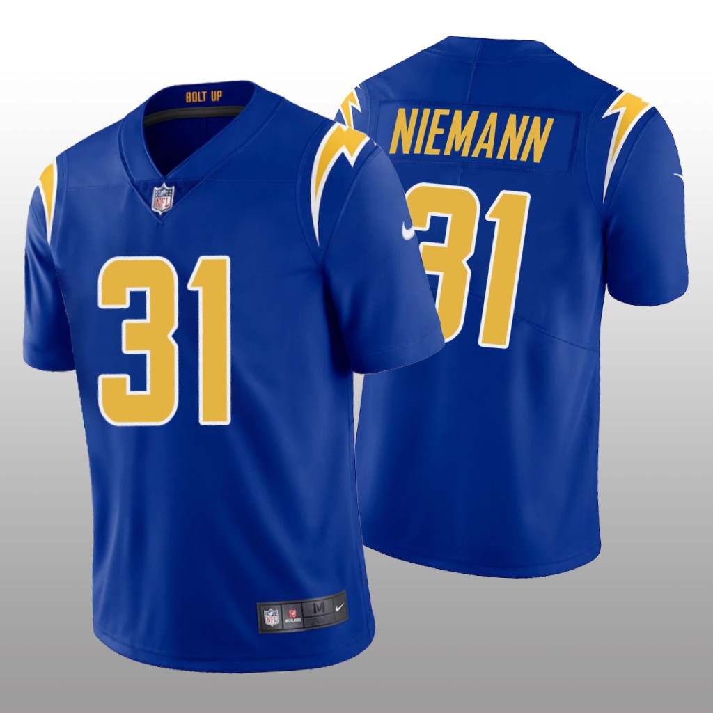 Los Angeles Chargers Nick Niemann Royal Jersey Vapor Limited - Men's