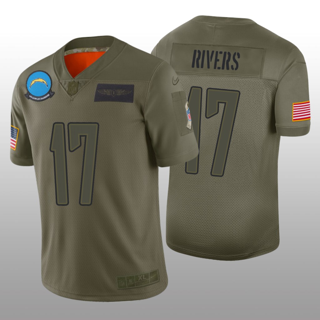 Los Angeles Chargers Philip Rivers Camo Limited Jersey 2019 Salute to Service - Men's