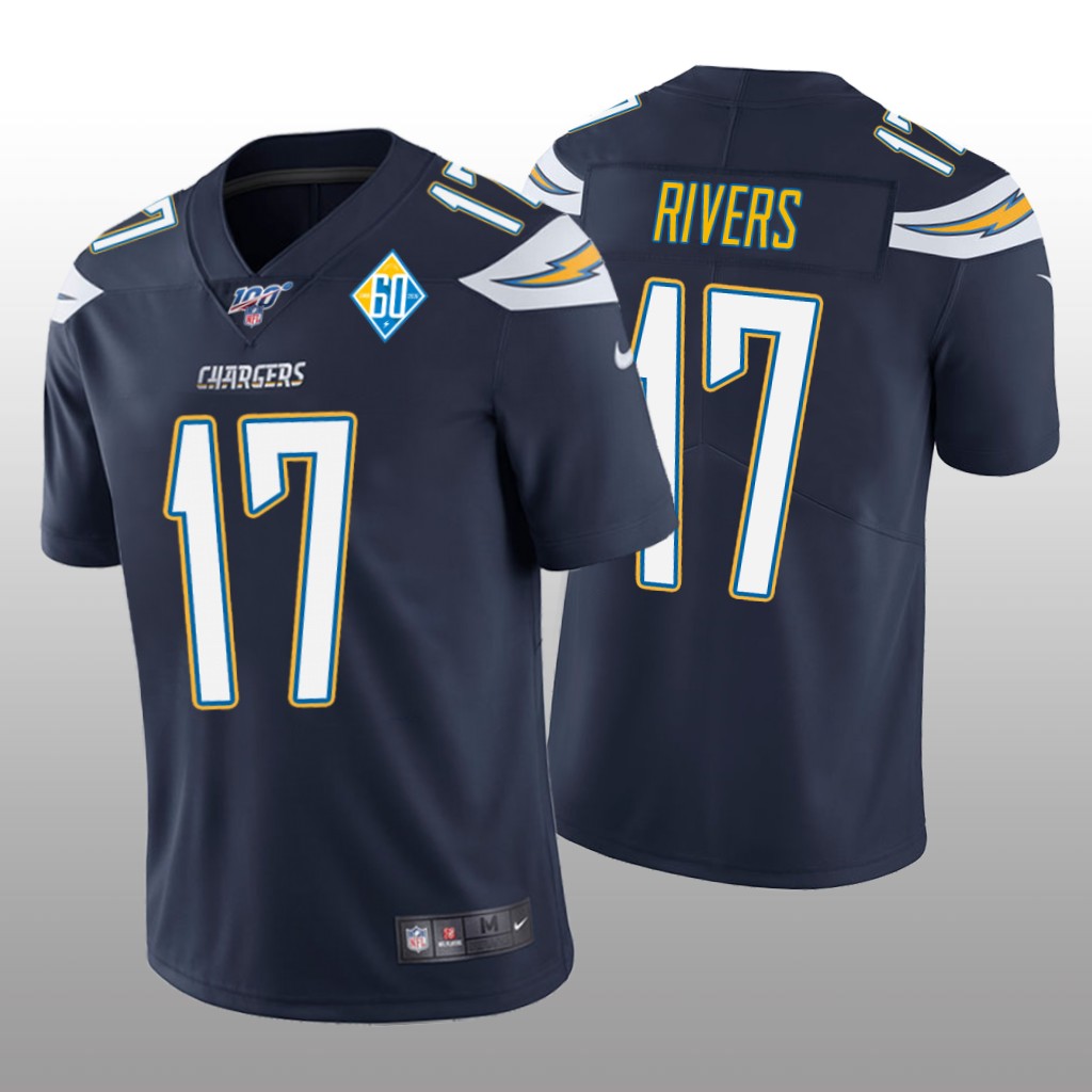 Los Angeles Chargers Philip Rivers Navy Vapor Limited Jersey 60th Season - Men's