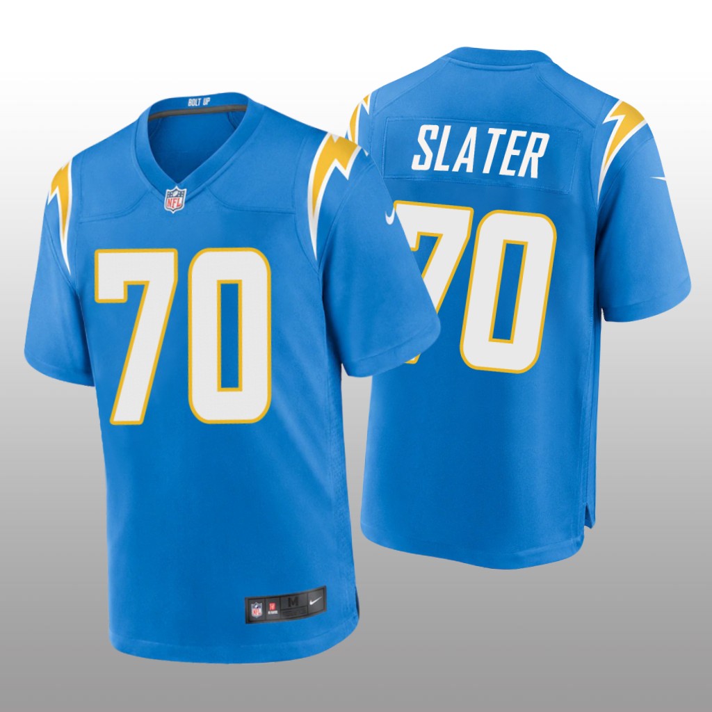 Los Angeles Chargers Powder Blue 2021 NFL Draft Rashawn Slater Game Jersey