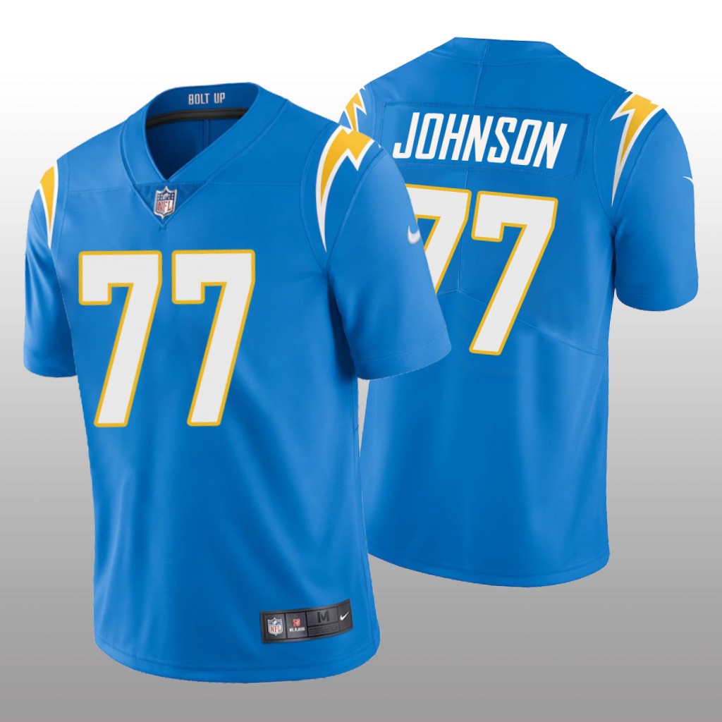 Los Angeles Chargers Powder Blue 2022 NFL Draft Vapor Limited Zion Johnson Jersey