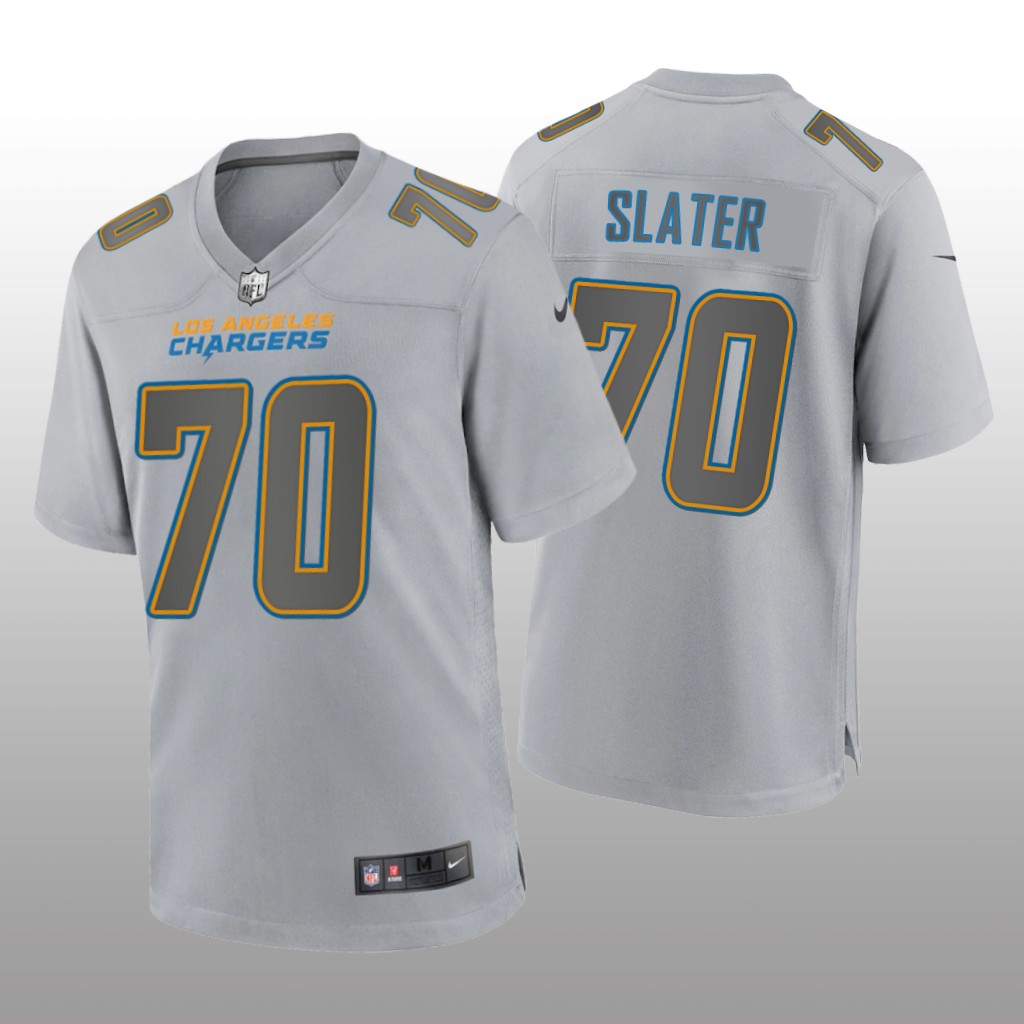 Los Angeles Chargers Rashawn Slater Gray Jersey Atmosphere Fashion Game - Men's