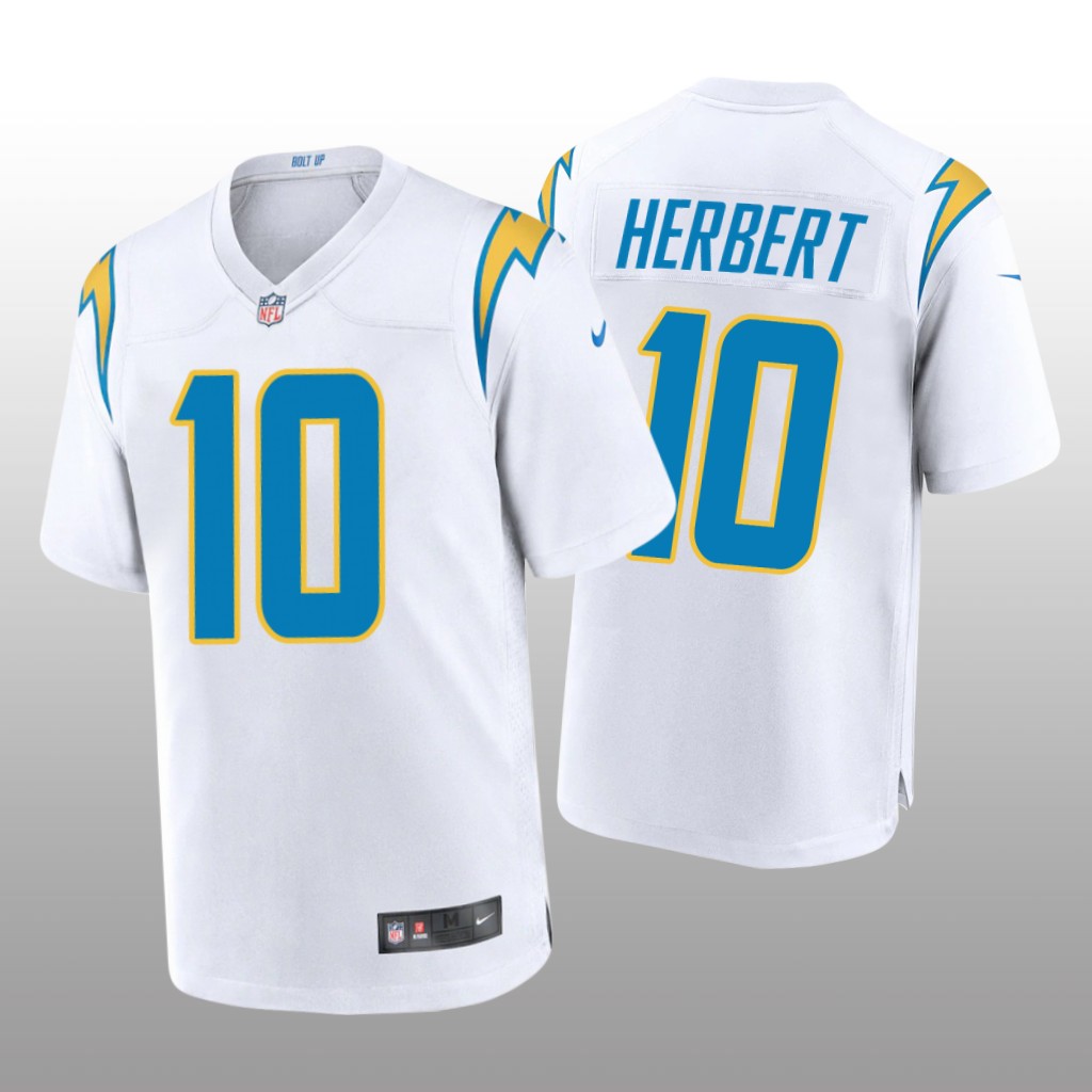 Los Angeles Chargers White 2020 NFL Draft Justin Herbert Game Jersey