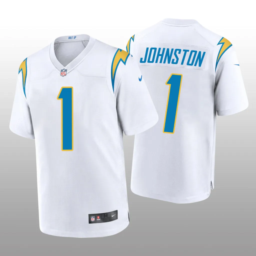Los Angeles Chargers White 2023 NFL Draft Quentin Johnston Game Jersey