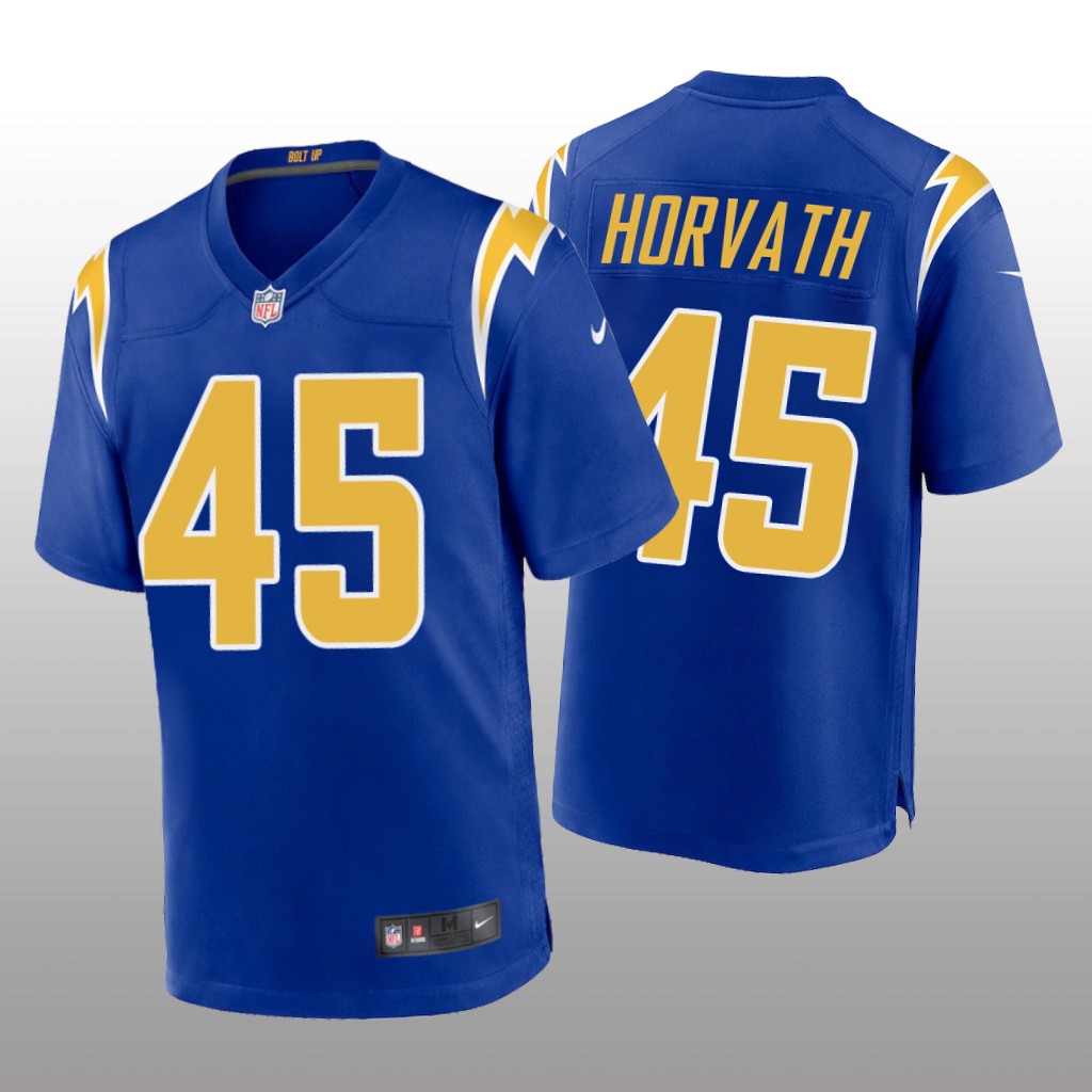 Los Angeles Chargers Zander Horvath Royal Jersey Alternate Game - Men's