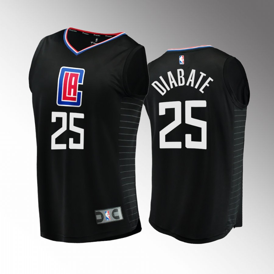 Los Angeles Clippers #25 Moussa Diabate Statement Edition Jersey Black