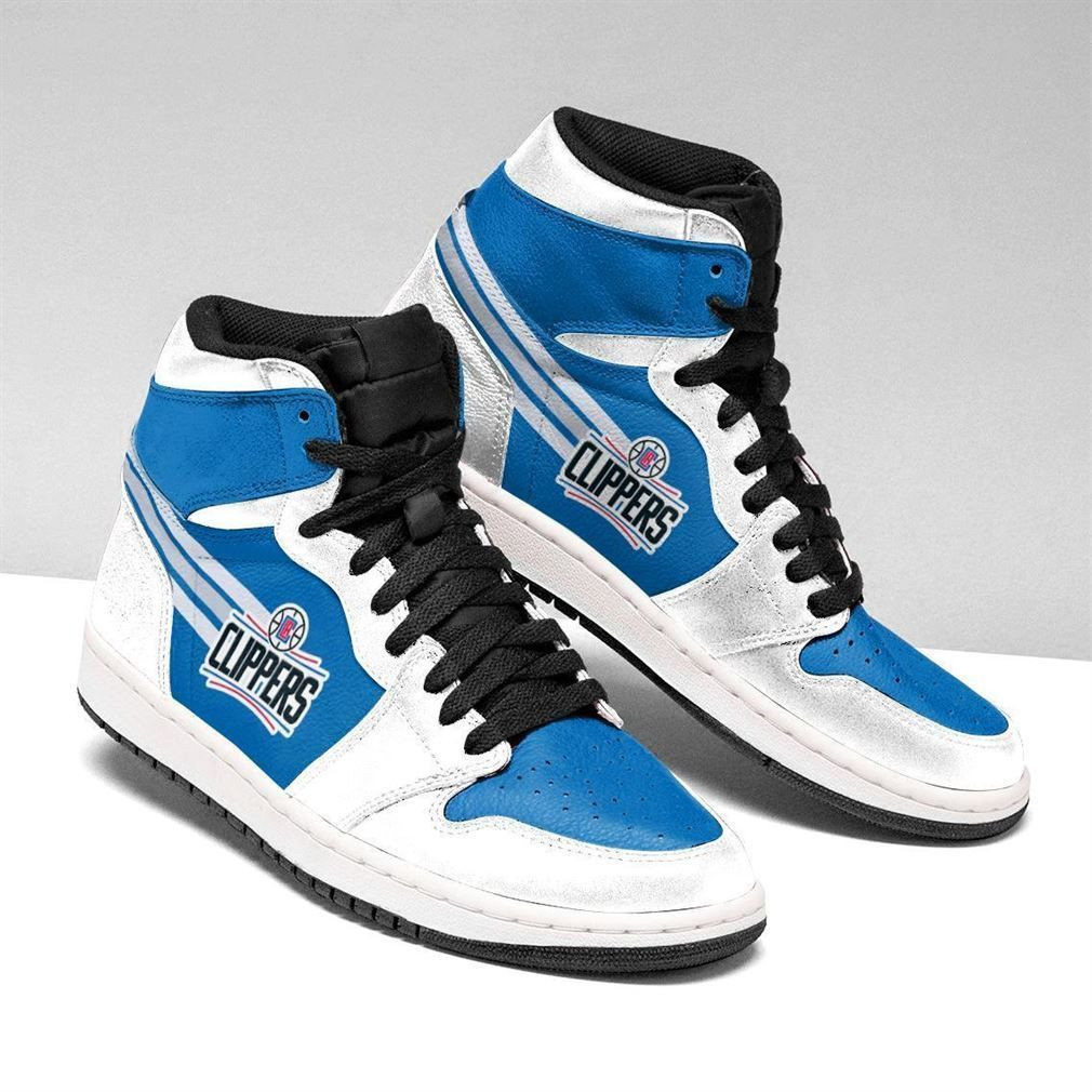 Los Angeles Clippers NBA Fashion Sneakers Basketball Shoes Leather High Top Air Jordan Sneaker, Air Jordan Hightop