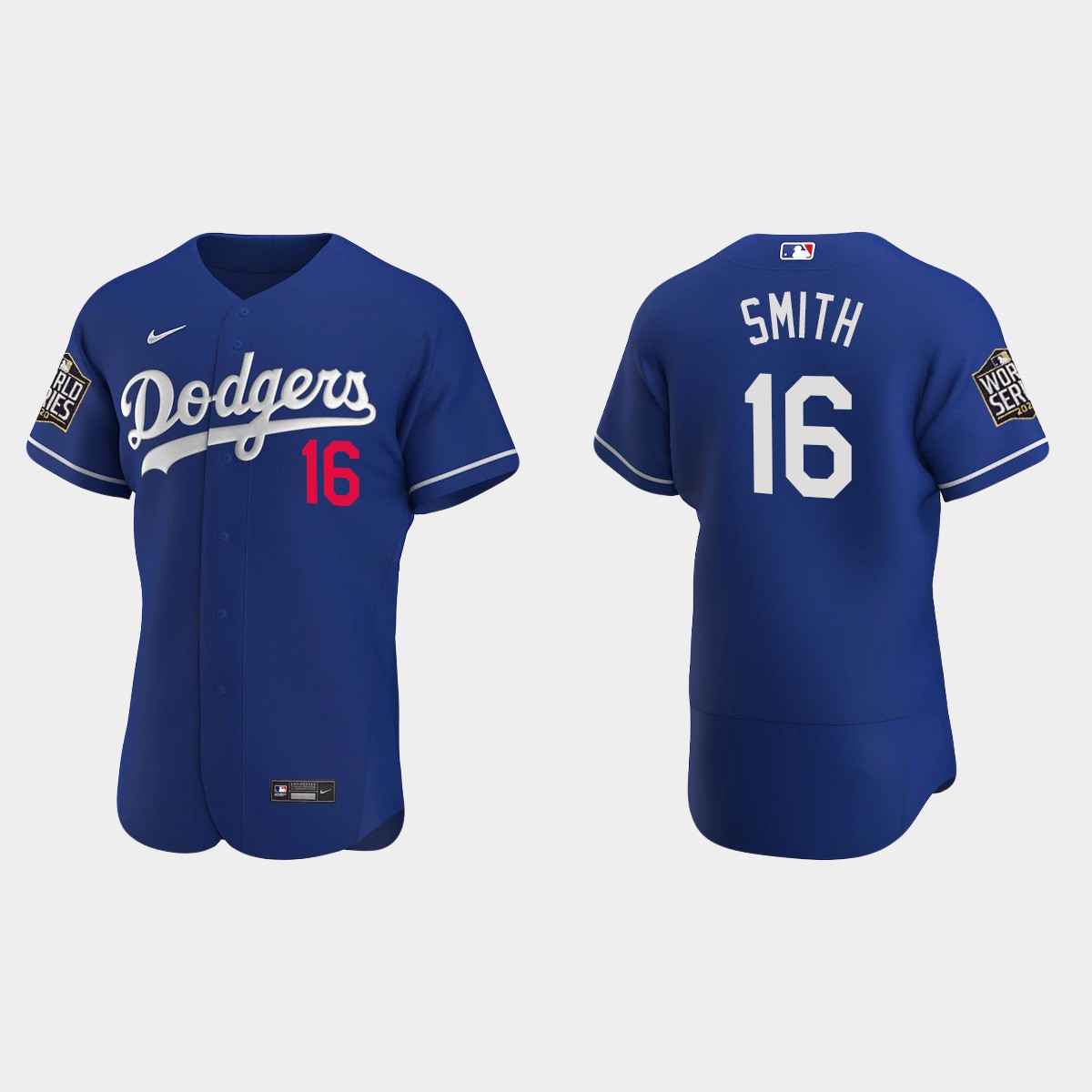 Los Angeles Dodgers #16 Will Smith 2020 World Series Alternate Jersey - Royal